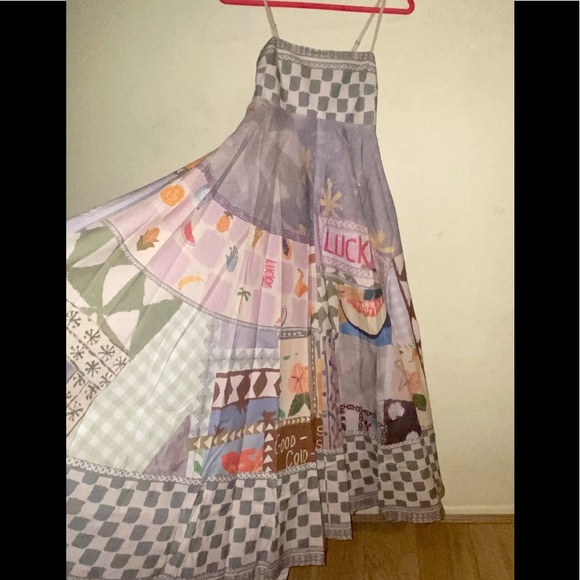 EmmaLee Runway Patchwork Maxi Sun Dress, Couture Lux Maxi Gown - Picture 15 of 16